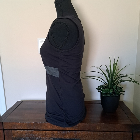 Tuff Athletics Active Top Womens Medium Black Grey Workout Tank Sleeveless - Picture 12 of 15